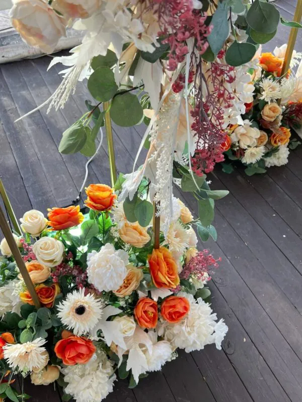 Свадьба в «Акватории» — терракота и белый, оформление G Flowers — фото 12