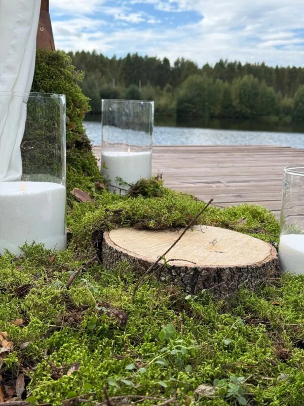 Свадьба в «Истоке» — лесной стиль со мхом, оформление G Flowers — фото 8