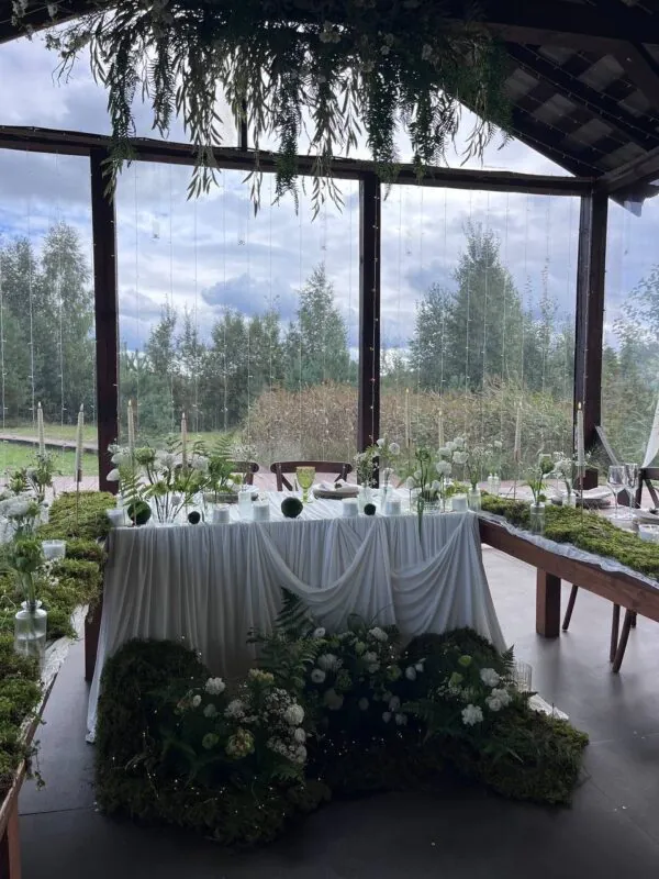 Свадьба в «Истоке» — лесной стиль со мхом, оформление G Flowers — фото 18