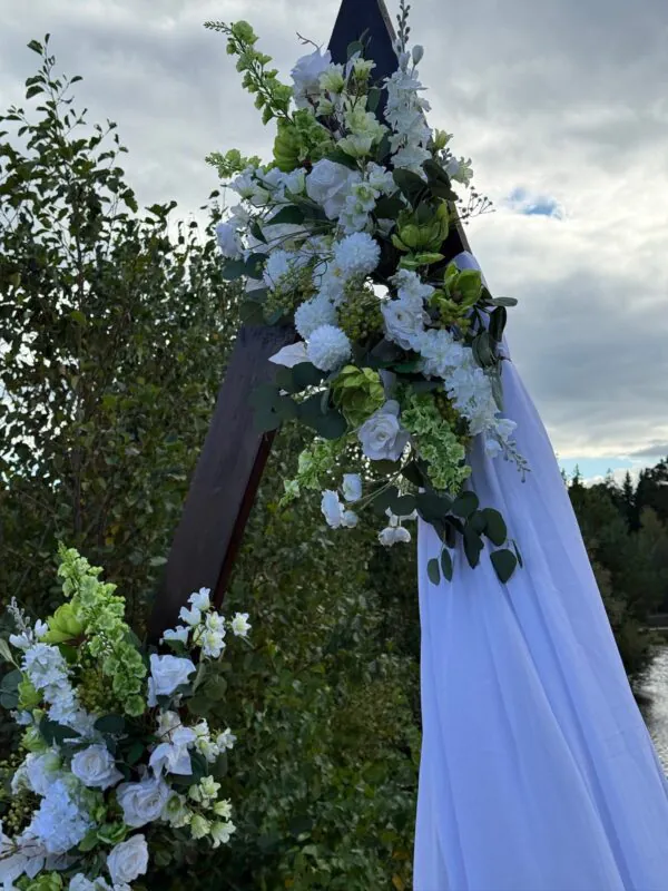 Свадьба в «Истоке» — шалфейные драпировки, оформление G Flowers — фото 4