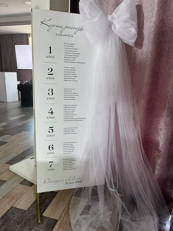 Свадьба в отеле «Премьер» — белые орхидеи, оформление G Flowers — фото 2