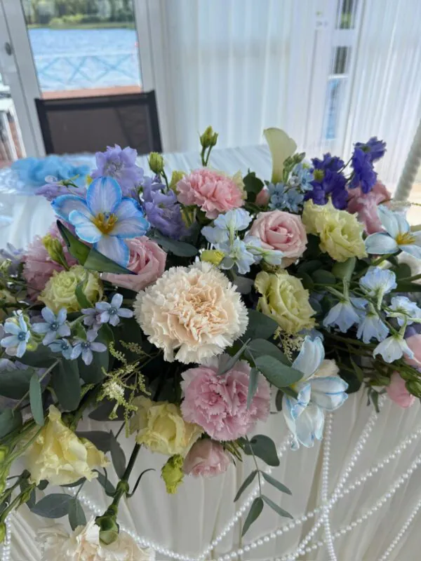 Свадьба в «Звезде Юга» — лаванда и голубой, оформление G Flowers — фото 11