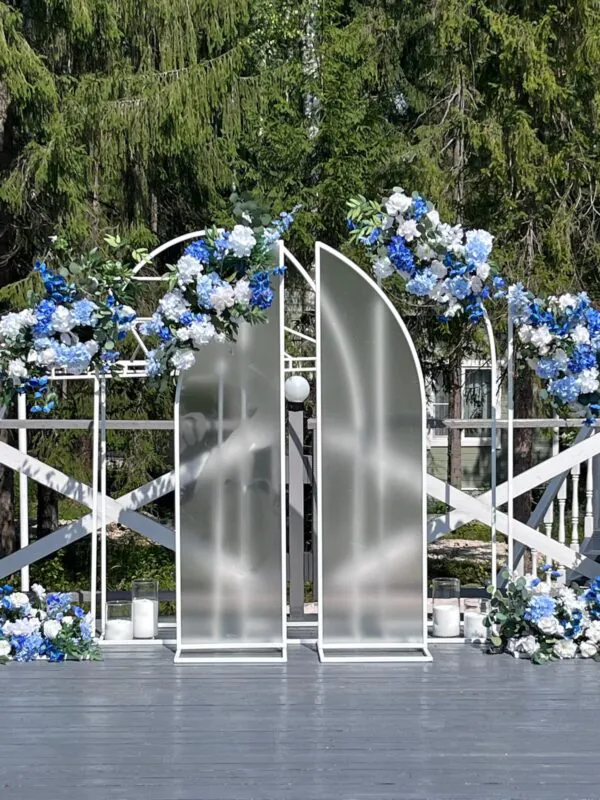 Свадьба в «Звезде Юга» (сфера) — синий и белый, оформление G Flowers — фото 6